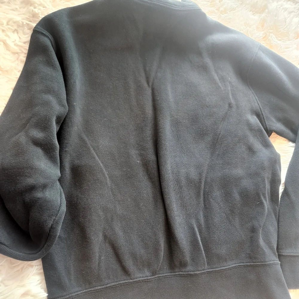 Black Zip-Up Jacket with Red Logo